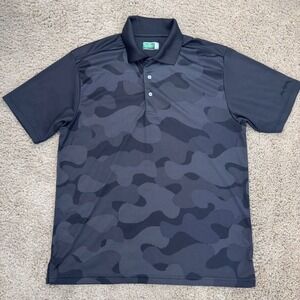 Men's Black Camo Polo Shirt - Performance Short Sleeve